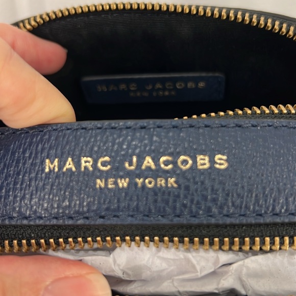 NWOT Marc Jacobs Navy Blue Leather Shutter Crossbody Bag - Picture 4 of 8